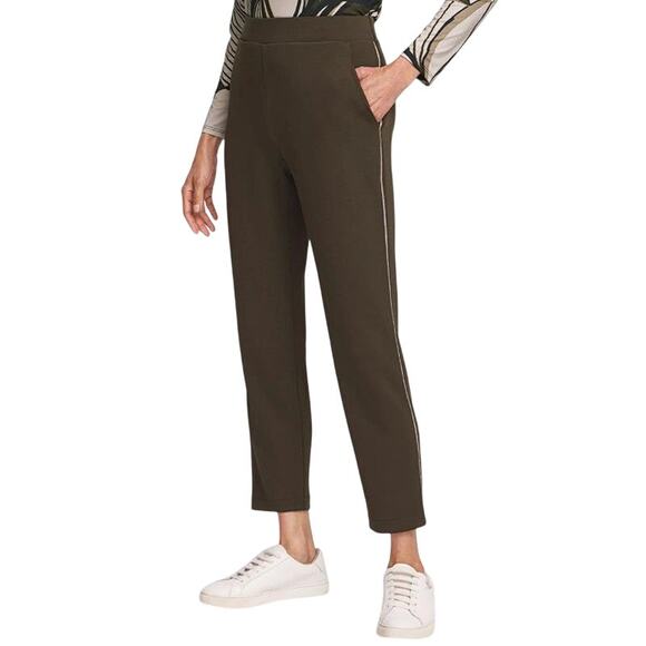 CHICO'S Women's Zenergy Caviar Bead Scuba Ankle Pants Size 4R Primordial Forest - Picture 1 of 16